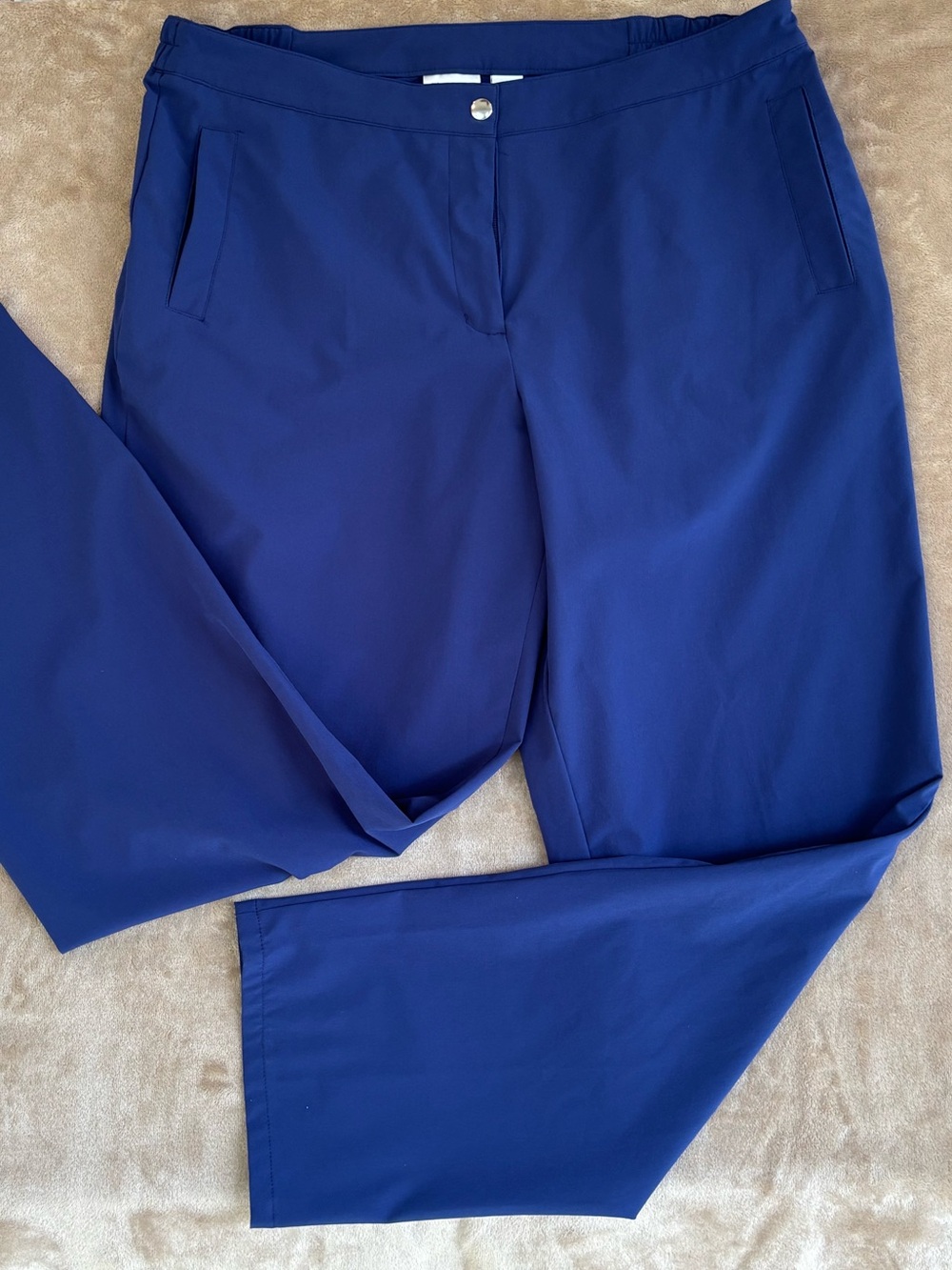 Chicos Zenergy lightweight navy performance pants, size 2, large, straight leg